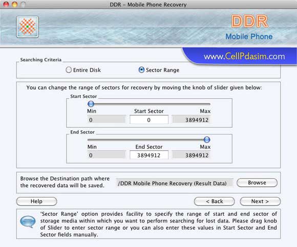 Screenshot of Recover Files for Mac