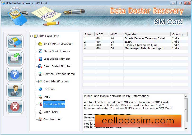 Data Doctor Recovery Mobile SIM Card screen shot