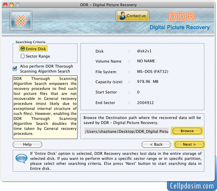 Mac Digital Picture Recovery Software Screenshots demonstrates photo