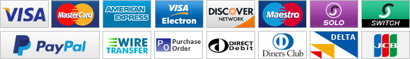 We accept visa, paypal and other cards
