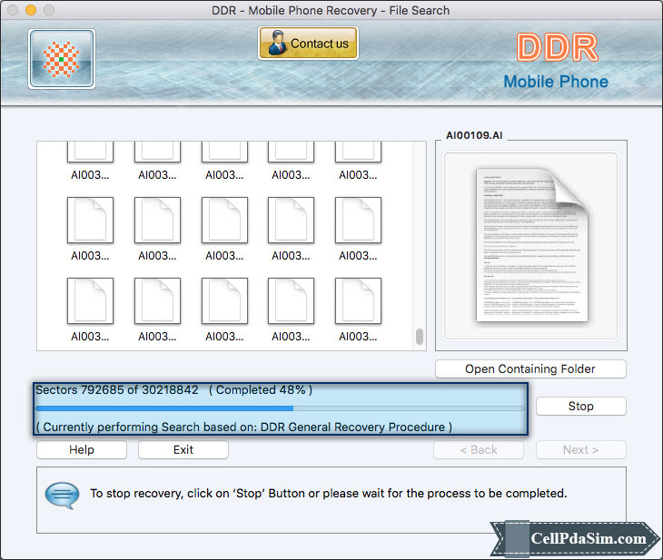 Disk Scanning Process View